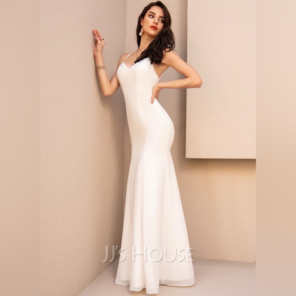 NWT JJ's House V-Neck Sleeveless Bodycon Stretch Crepe Maxi Dress (8/10)